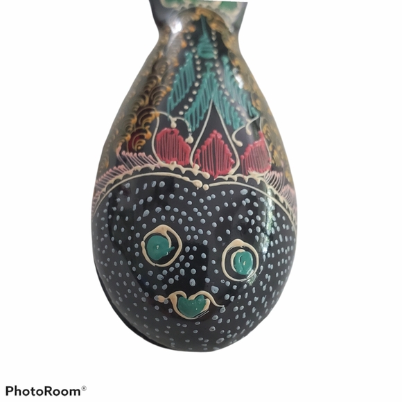 Vintage Hand Painted Wood Carved Fish Trinket Dish - Picture 8 of 13